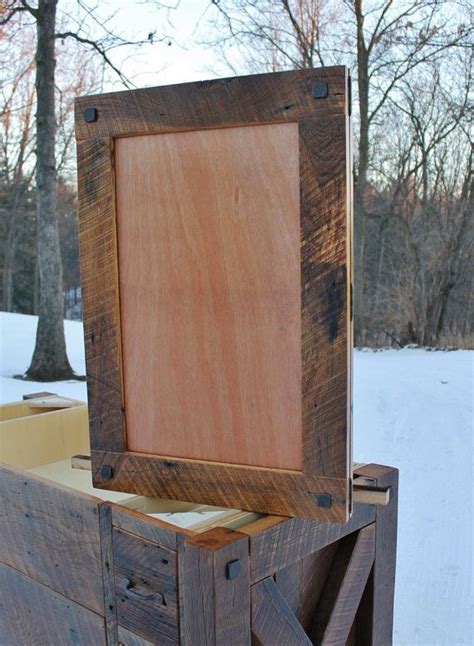 A wood recessed medicine cabinet will require a high skill level to install, as you'll need to cut into the wall to make it happen. Rustic Medicine Cabinet Recessed w/Mirror Frame by Keeriah ...