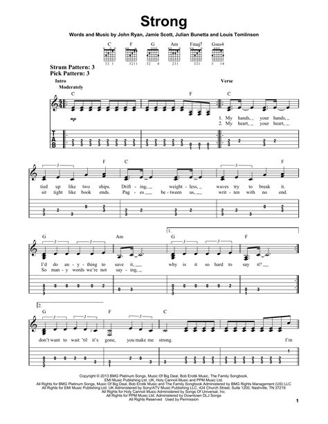 In this lesson i've compiled a list of 52 easy songs for guitar. Strong by One Direction - Easy Guitar Tab - Guitar Instructor
