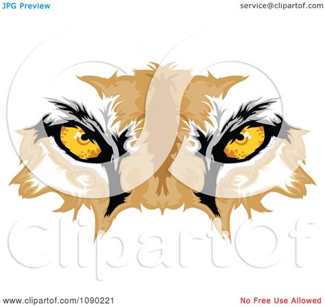 Clipart Cougar Mascot Eyes Royalty Free Vector Illustration By Chromaco 1090221