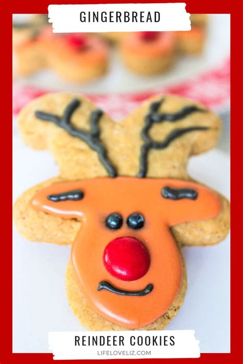 Gingerbread Reindeer Cookies Adorable Christmas Cookie Recipe