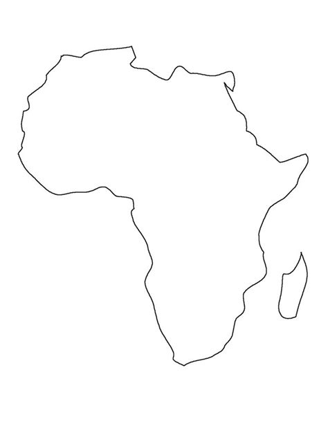 Outline Map Of Africa White Outline Printable Africa Map With