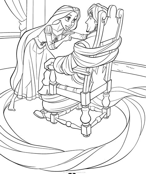 Rapunzel Coloring Pages Free