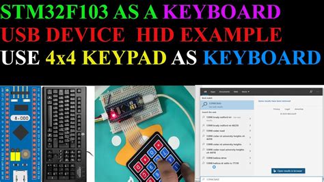 Use Stm As A Keyboard F C Usb Device Hid Youtube