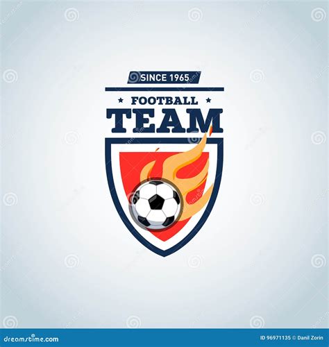 Soccer Logo Orange And Dark Blue Soccer Football Badge Logo Design