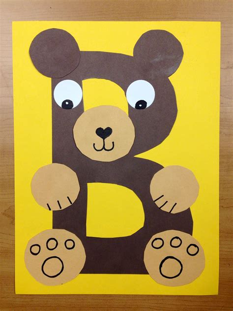B Is For Bear Preschool Alphabet Craft