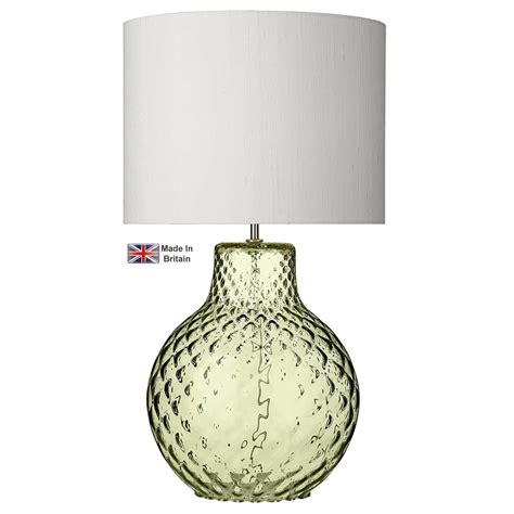 david hunt azores large 1 light green dimpled glass table lamp base