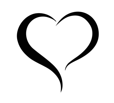 Swirly Open Heart SVG