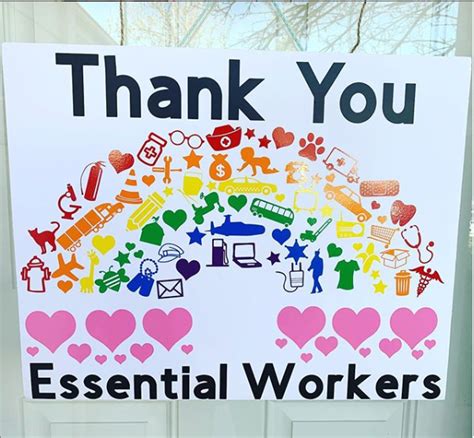 We have discovered one more thing to bring cheer to those around you as they pass by your home. Thank You Essential Workers Rainbow » The Denver Housewife