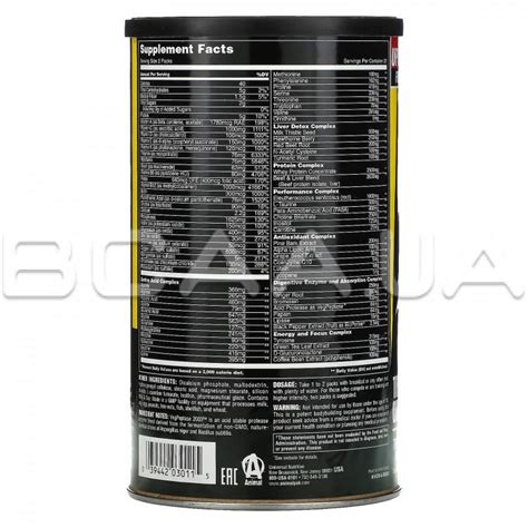 Universal Nutrition Animal Pak Updated Formula 44 Packs Купить