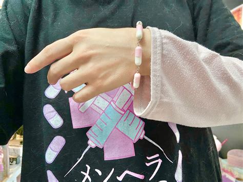 Menhera Pill Bracelet Yami Kawaii Pastel Goth Creepy Cute Etsy