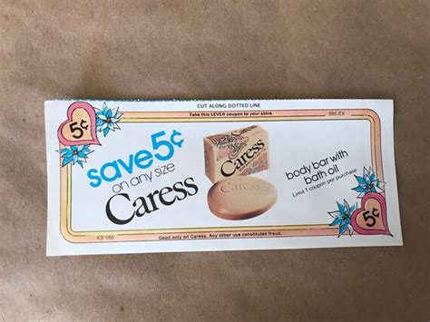 Vintage Caress Bar Soap Coupon Save 05 Cents Exp Dec Etsy