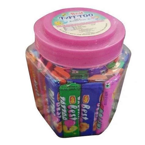 Rectangular Packaging Type Plastic Jar Chewing Gum With Tattoo At Rs 25 Piece In New Delhi