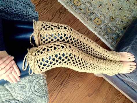 Lacy Thigh High Leg Warmer Crochet Pattern Etsy