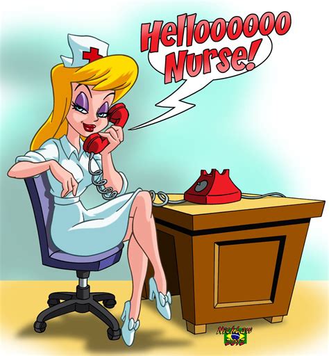 Hello Nurse Q Enfermera Caricatura Caricaturas Y Ilustraciones