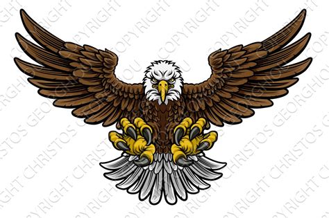 Bald American Eagle Mascot ~ Illustrations ~ Creative Market