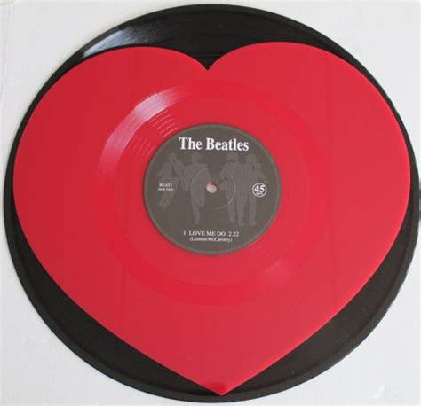 The Beatles ‎ Love Me Do On Red 7 Heart Shaped Vinyl Single New