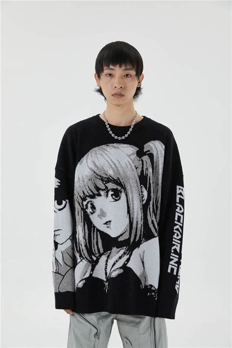 Unisex Anime Oversized Cartoon Knitted Sweater Kawaii Clothing