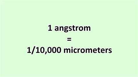 Convert Angstrom To Micrometer Excelnotes