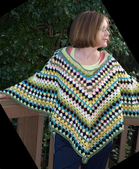 He picks up and bangs 80 years old granny outside. eStitched...: 70's Granny Poncho - It's a Wrap!