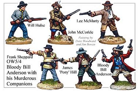 Old West Cowboys Bloody Bill Anderson With Murderous Companions