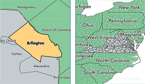 Arlington County Virginia Map Of Arlington County Va Where Is