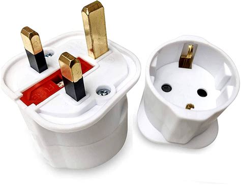 buy keple eu to uk adapter schuko euro socket 2 pin to 13 amp 3 pin plug type c to type g