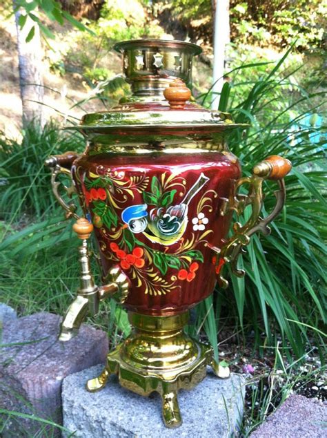 Antique Brass Russian Samovar Etsy Tea Pots Tea Service Antiques