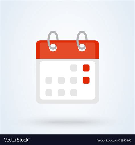 Calendar Or Date Sign Icon Or Logo Mark Date Vector Image
