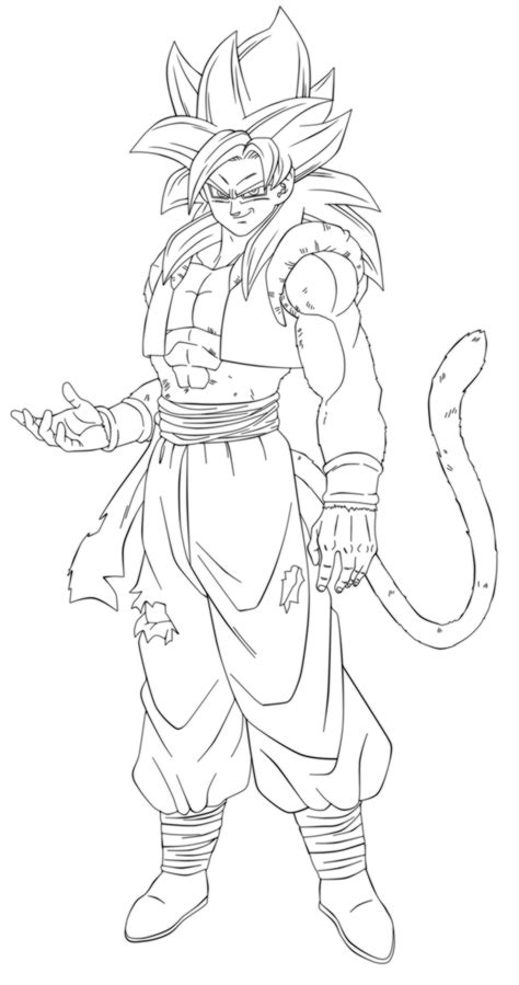 Dragon ball z coloring pages broly. Imagenes De Gogeta Ssj4 Para Colorear