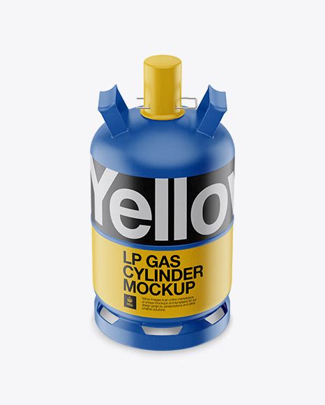 Download Matte LP Gas Cylinder w/ Cap Mockup - Front View (High ...