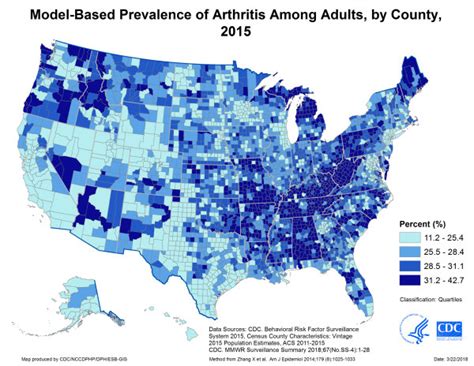 Arthritis Statistics By State Cdc