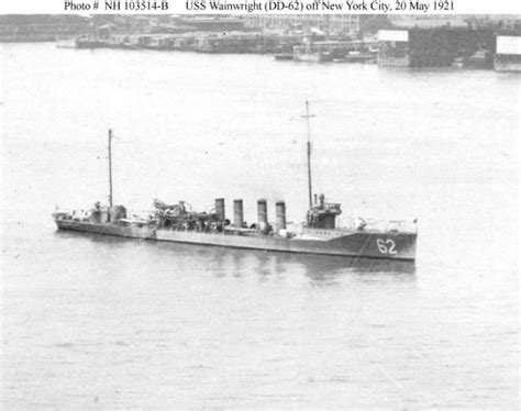 Wainwright I Destroyer No 62
