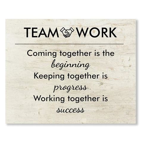 Buy Teamwork Coming Together Is The Beginning Office Wall Art Decor