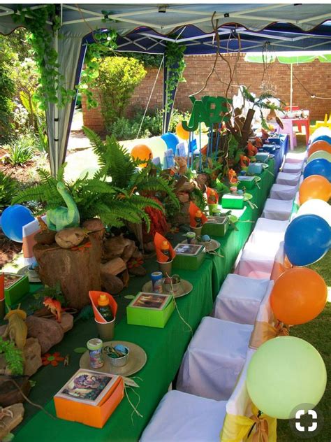 Dinosaur Themed Birthday Party Park Birthday Dino Party 4th Birthday