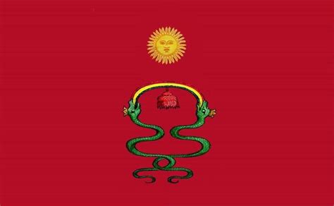 Flag Of The Tupac Amaru Rebellion 1780 With The Arms Of Manco Inca