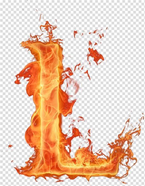 Flaming L Letter Text Art Fire Letter Alphabet Flame Burn