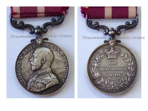 Britain Wwi Meritorious Service Medal King George V British Military