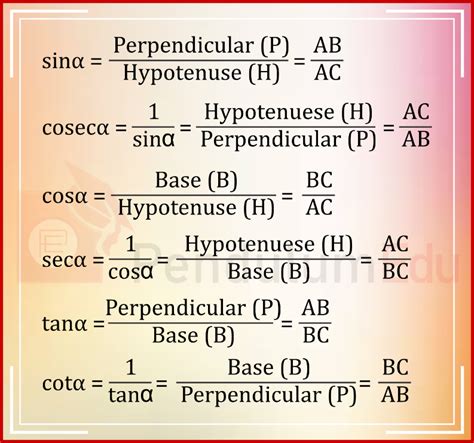 Trigonometric Identities Functions And Formulas Basic Trigonometry Ratios