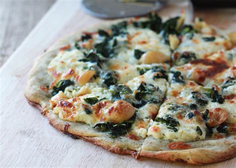 Roasted Garlic And Spinach White Pizza With Optional Chicken Kitchen
