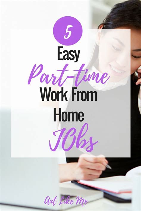 5 Easy Part Time Work From Home Jobs Work From Home Jobs Working
