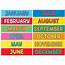 Monthly Calendar Cards 12/pkg  HYG33512 Hygloss Products Inc