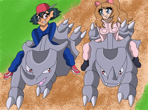 Amourshipping Rhyhorn Racing By Midnightbluestar On Deviantart