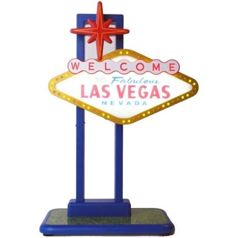 Light Up Las Vegas Sign Miniature Replica Featuring Backlit