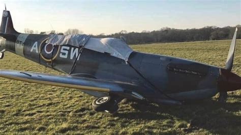 Spitfire Crashed At Denham Airfield When Wheel Collapsed Bbc News
