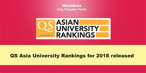 For more information on this process. University rankings for Asia released by QS for 2017 ...