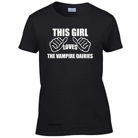 The Vampire Diaries Tv Showt Shirt This Girl Loves Womens Tee In 2019