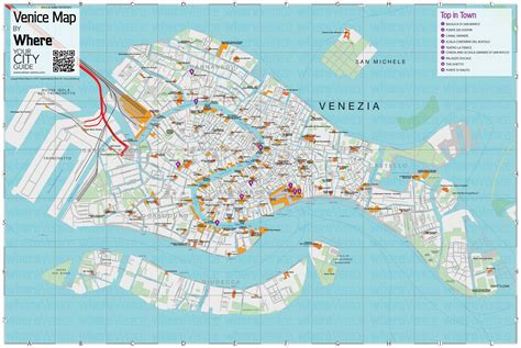 Map of Venice walking: walking tours and walk routes of Venice