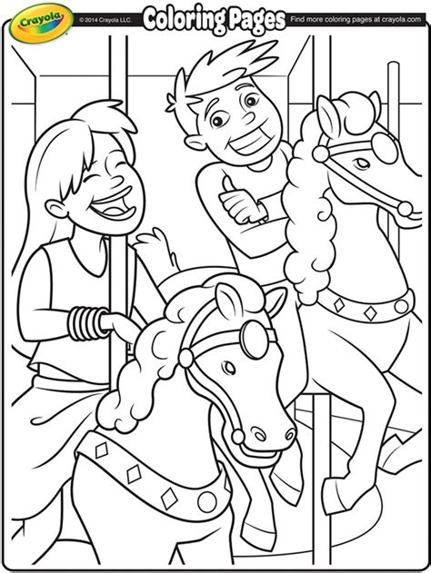 They get familiar with different types of owl coloring pages and also develop their. Carousel Horses | crayola.com.au