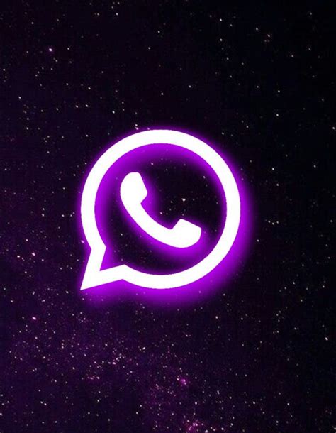 Whatsapp Ícones Personalizados Roxo Neon Ícone De App Neon Purple