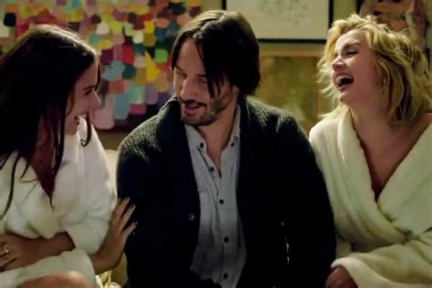 keanu reeves invites two women to his home in knock knock trailer